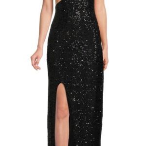 Black Sequin Gown, XXL